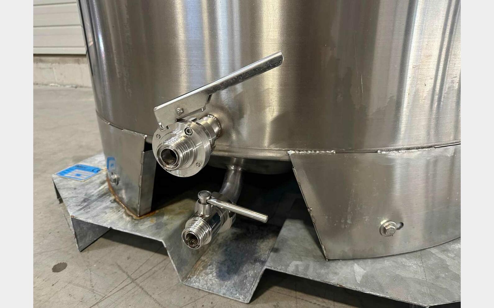 Cuve inox 304 ouverte sur mobile 10.28 HL (1 028 litres) ARSILAC