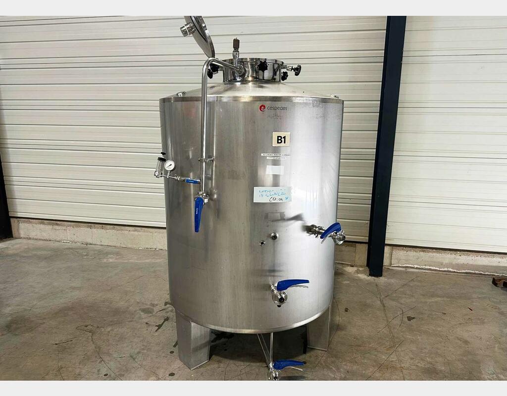 Cuve inox 304 thermor&eacute;gul&eacute;e sur pieds - Cuve de fermentation alimentaire
