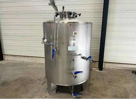 Cuve inox 304 thermorégulée sur pieds - Cuve de fermentation alimentaire
