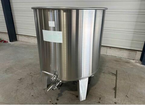 Cuve inox 304 ouverte fond conique - Cuve de stockage alimentaire