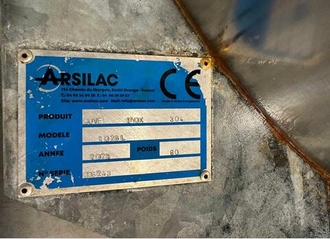 Cuve inox 304 ouverte sur chassis - Cuve de stockage alimentaire