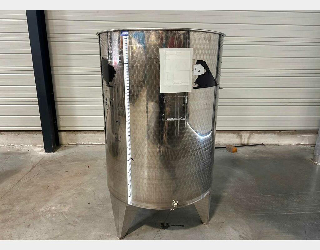 Open 304 stainless steel tank with a domed base 9.58 HL (958 litres) ARSILAC