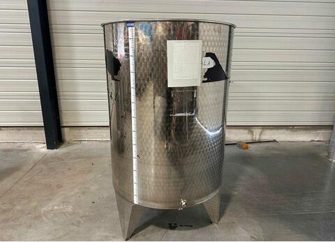 Cuve inox 304 ouverte fond bombé - Cuve de stockage alimentaire