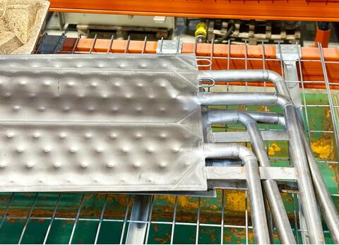 Drapeau alvéolé inox à souder - Thermorégulation de cuve