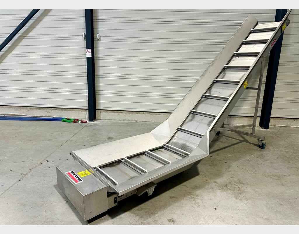 Convoyeur inox 304 inclin&eacute; DELLA TOFFOLA
