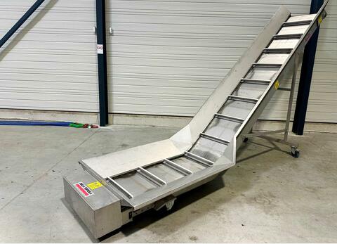 Convoyeur inox 304 inclin&eacute; DELLA TOFFOLA