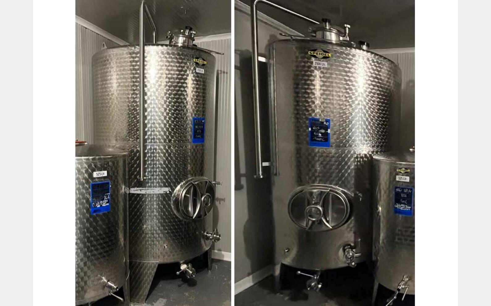 Cuve inox 304 sur pieds 21 HL (2 100 litres) SPEIDEL