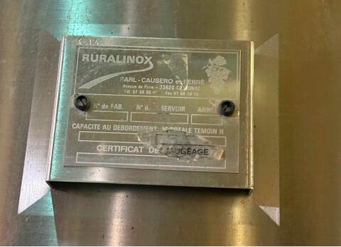 Stainless steel tank - Conical base on legs 155 hl (15,500 litres) RURALINOX