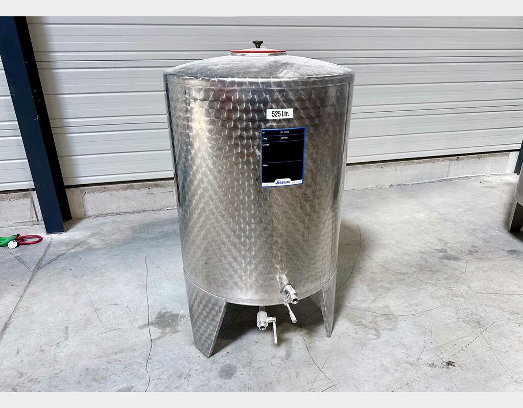 Cuve inox 304 fond conique sur pieds 5.25 HL (525 litres) SPEIDEL