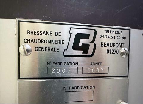 304 SS flat-bottomed tank 264 HL (26,400 litres) BRESSANE CHAUDRONNERIE