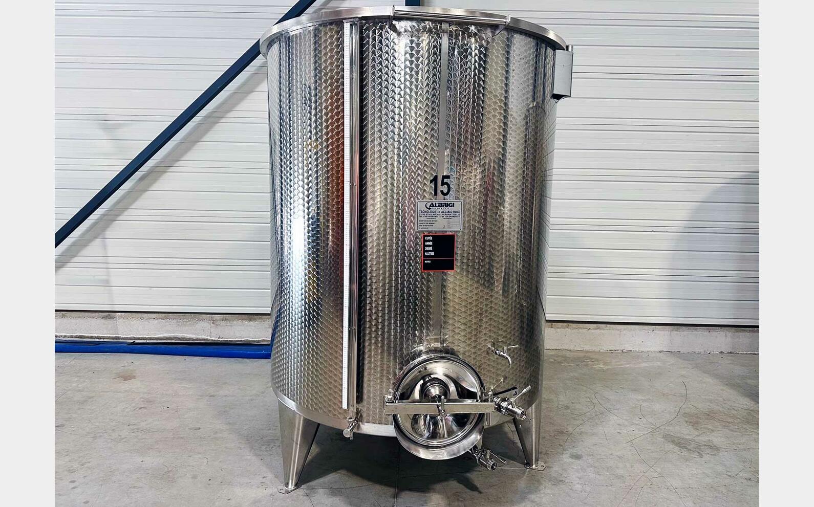 Cuve inox 304 chapeau flottant 50 HL (5 000 litres) ALBRIGI