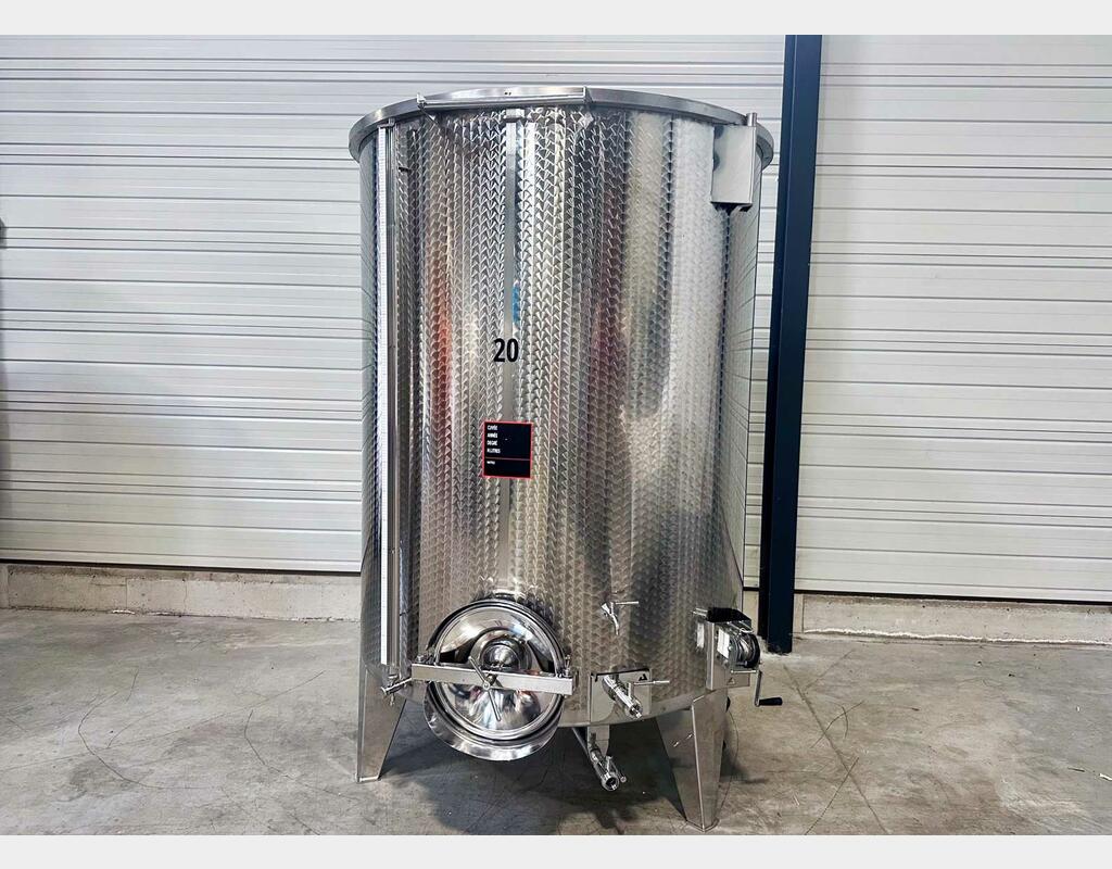 Cuve inox 304 chapeau flottant 40 HL (4 000 litres) ALBRIGI