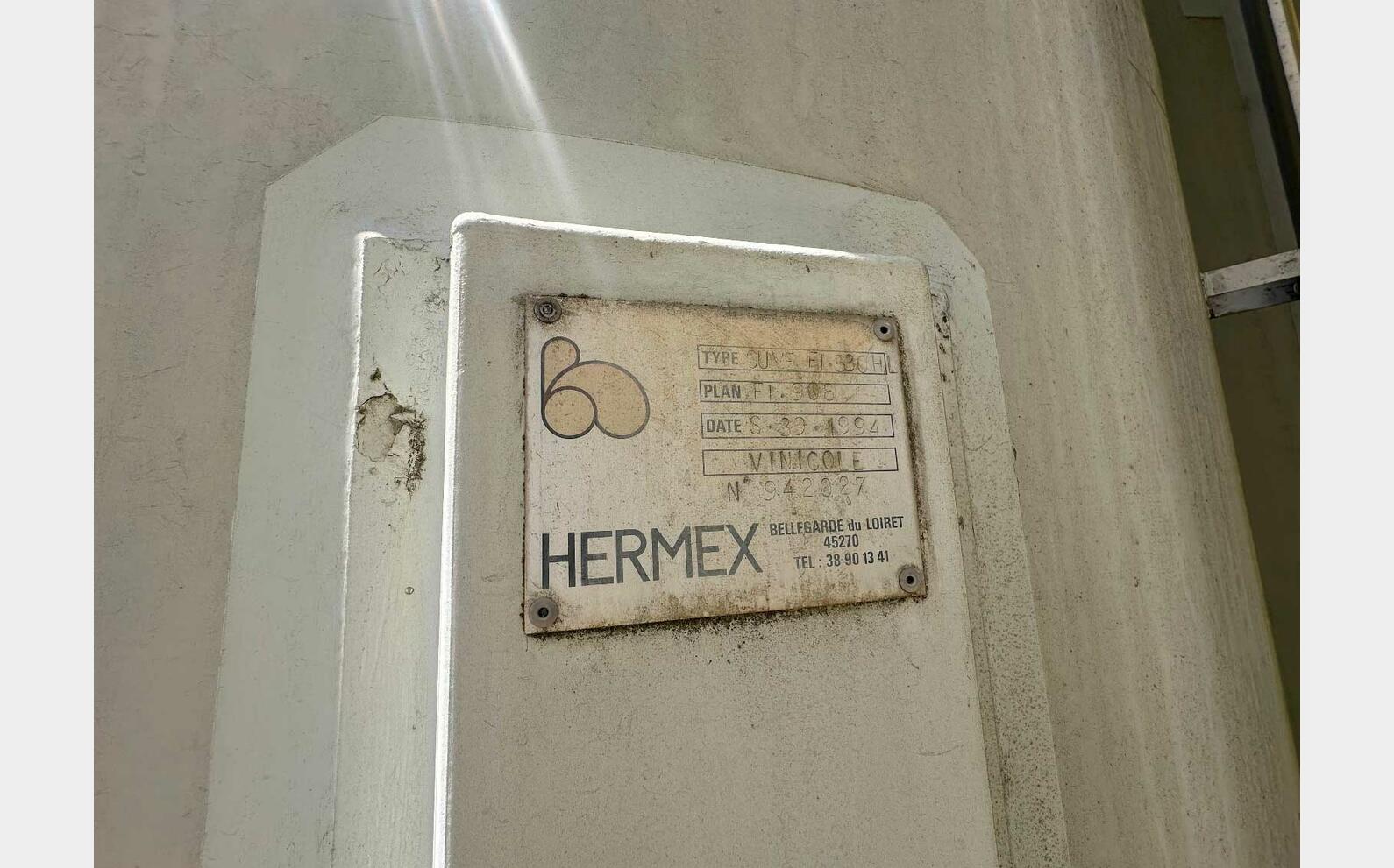 Flat-bottomed fibreglass tank 530 HL (53,000 litres) HERMEX