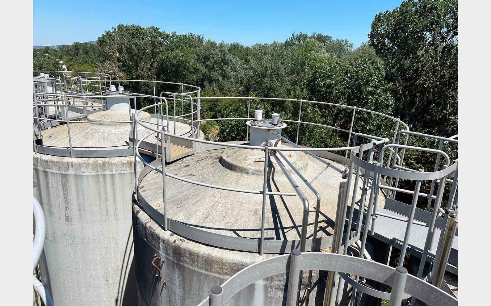 Cuve fibre de verre fond plat 1600 HL (160 000 litres) HERMEX