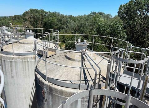 Flat-bottomed fibreglass tank 1600 hl (160,000 litres) HERMEX