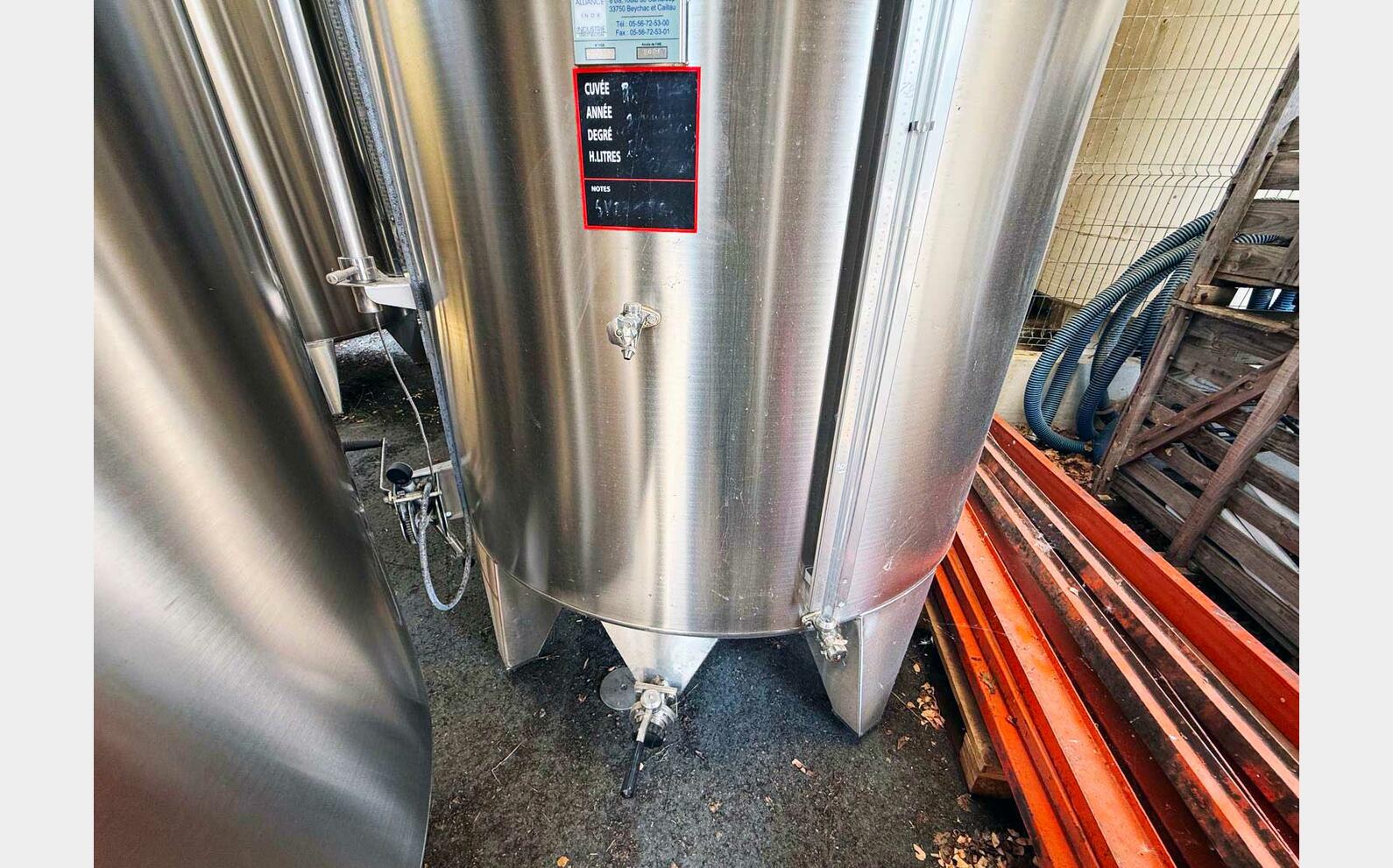 304 SS tank with floating lid 50 HL (5,000 litres) ALLIANCE INOX INDUSTRIE