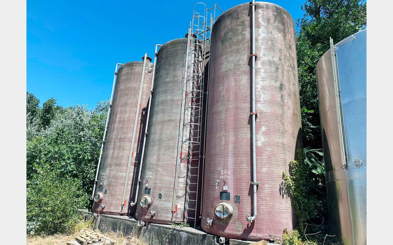 Cuve fibre de verre fond plat 500 HL (50 000 litres) CIDEC