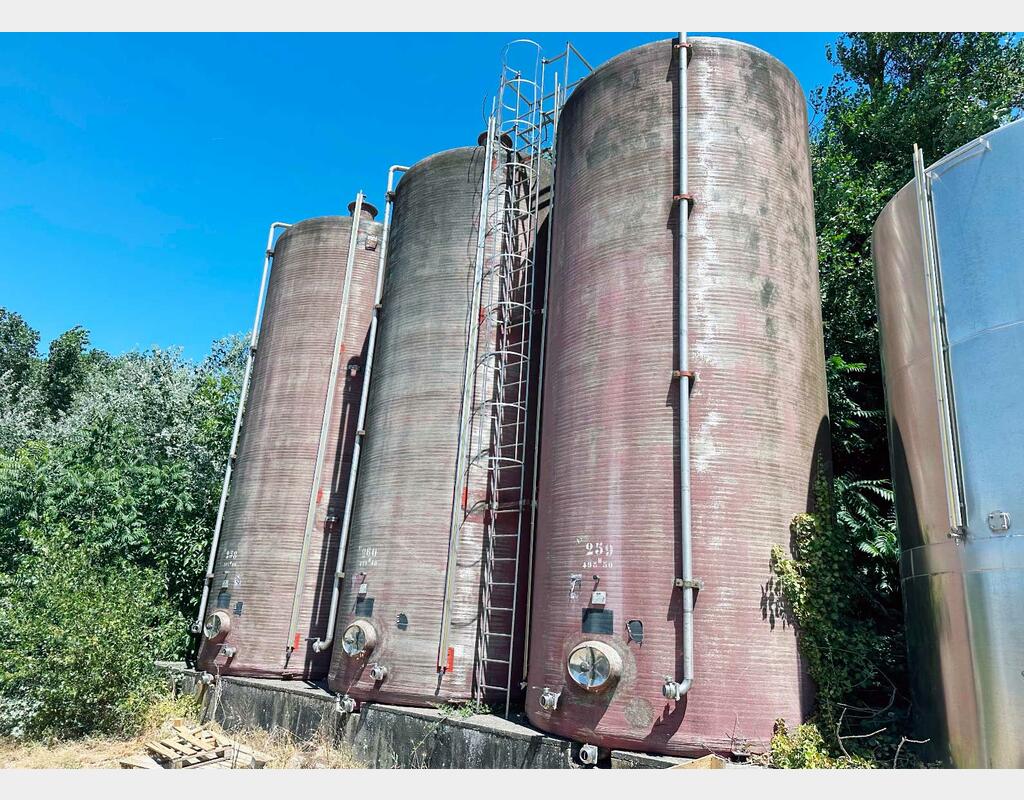 Cuve fibre de verre fond plat 500 HL (50 000 litres) CIDEC