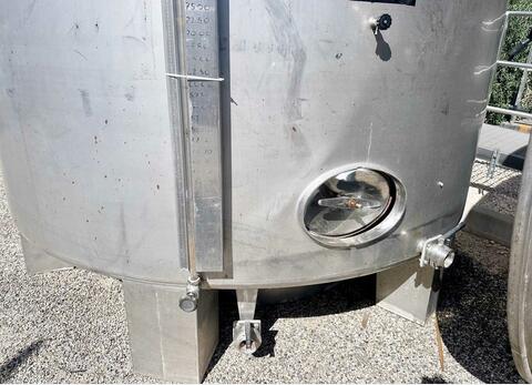 Cuve inox 304 fond conique sur pieds 300 HL (30 000 litres) SIDERCAMMA
