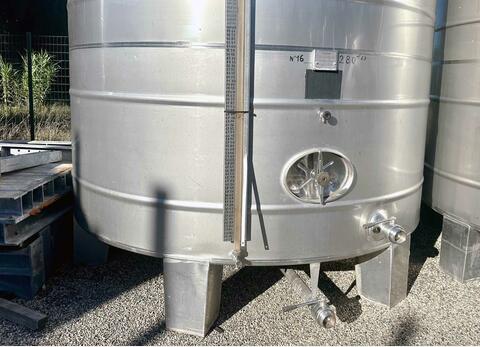 Cuve inox 304 fond conique sur pieds 283 HL (28 300 litres)