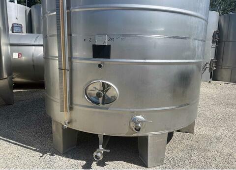 Cuve inox 304 fond conique sur pieds 283 HL (28 300 litres)