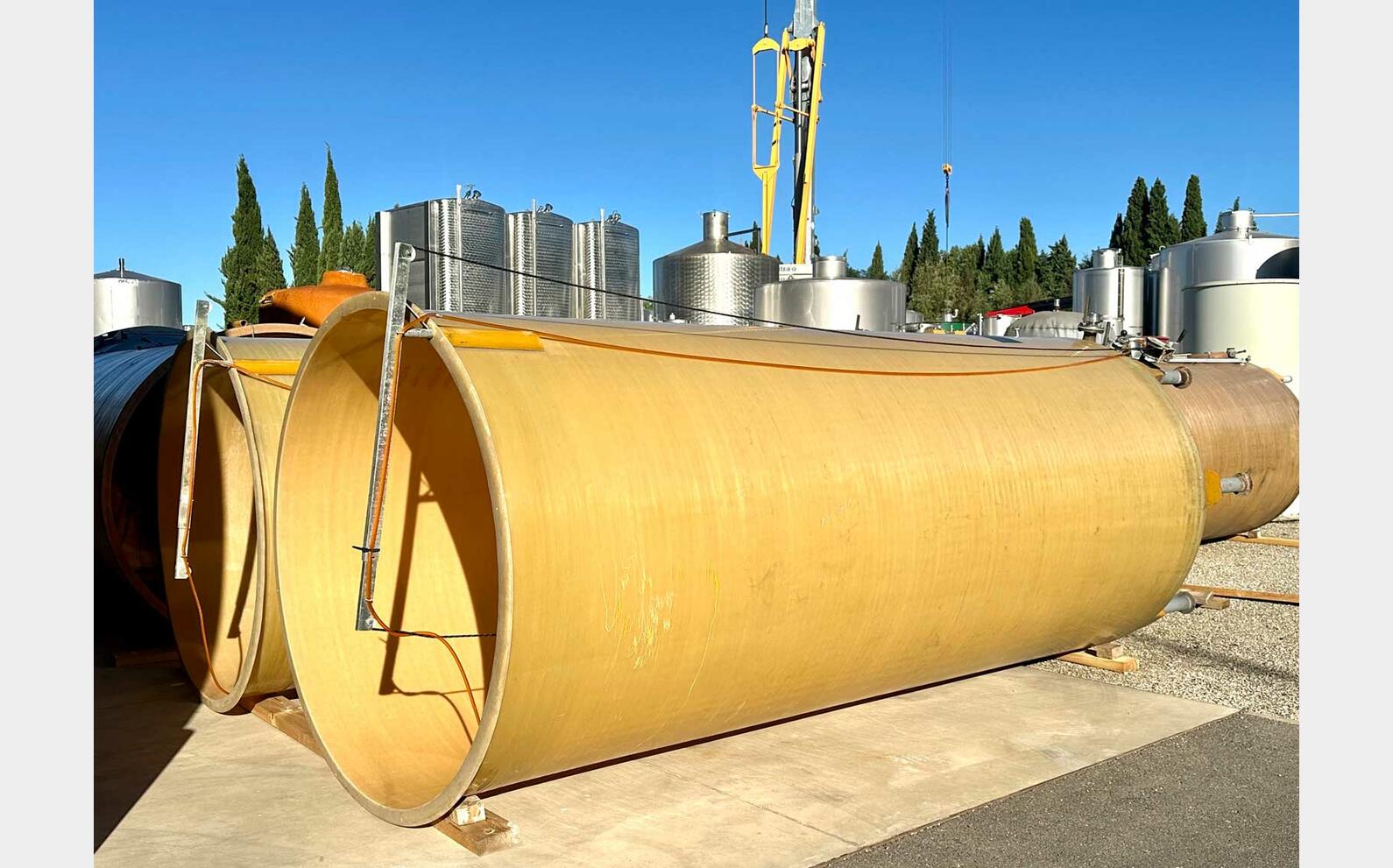 Fibreglass tank on legs with a floating lid 150 HL (15,000 litres) CMP