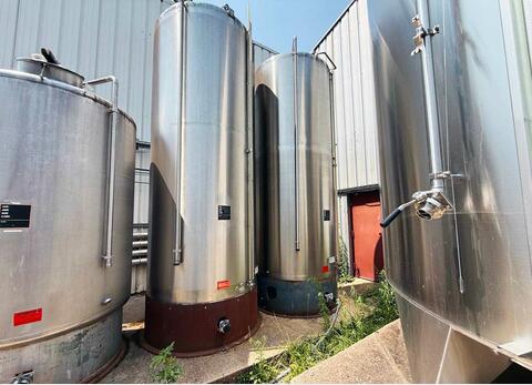 Cuve inox 304 fond conique sur jupe 65 HL (6 500 litres) SIRECH HOSTIER