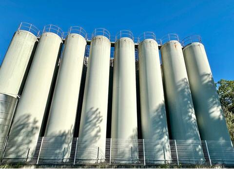 Flat-bottomed fibreglass tank 530 HL (53,000 litres) HERMEX