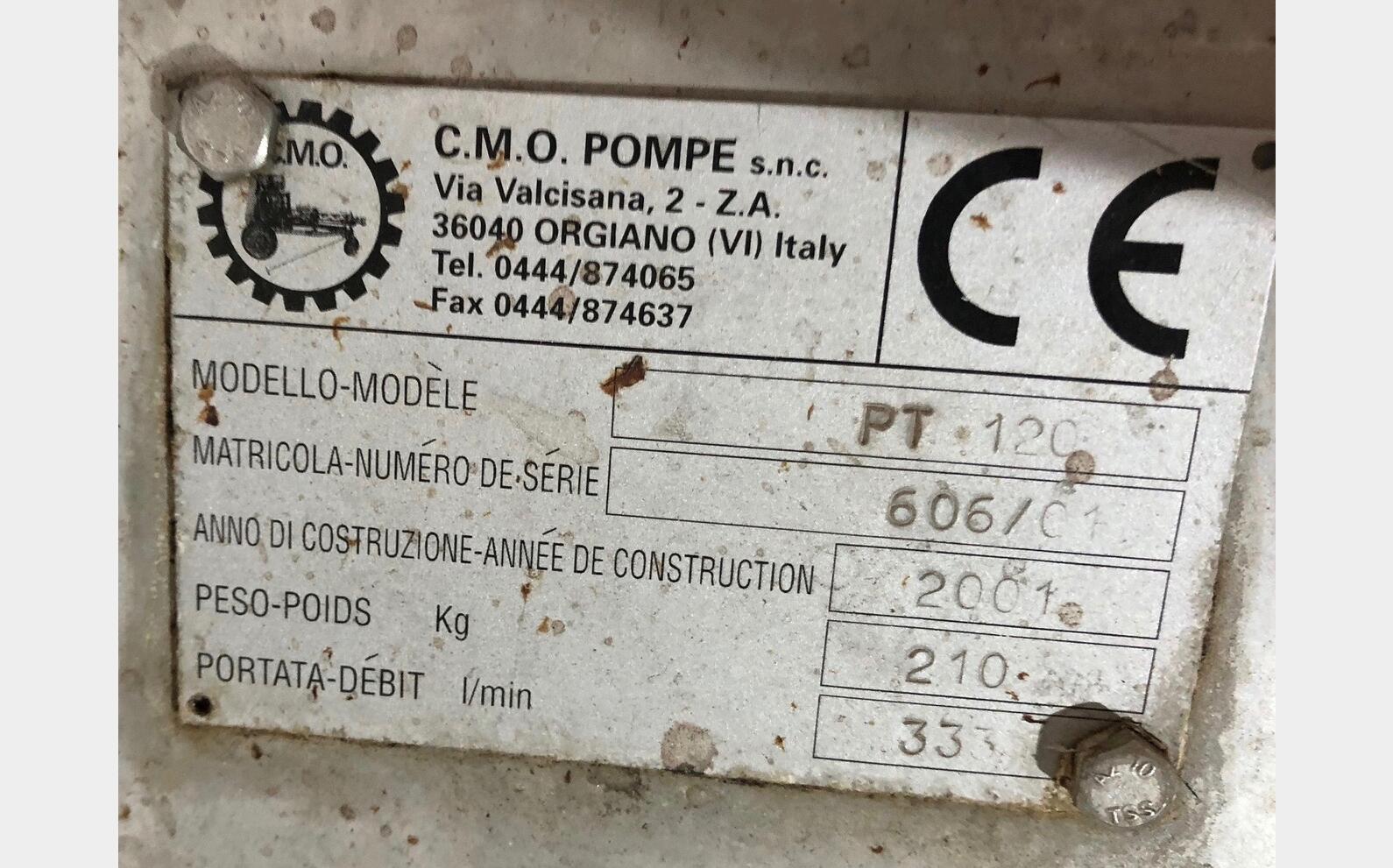 Pompe &agrave; Marc CMO