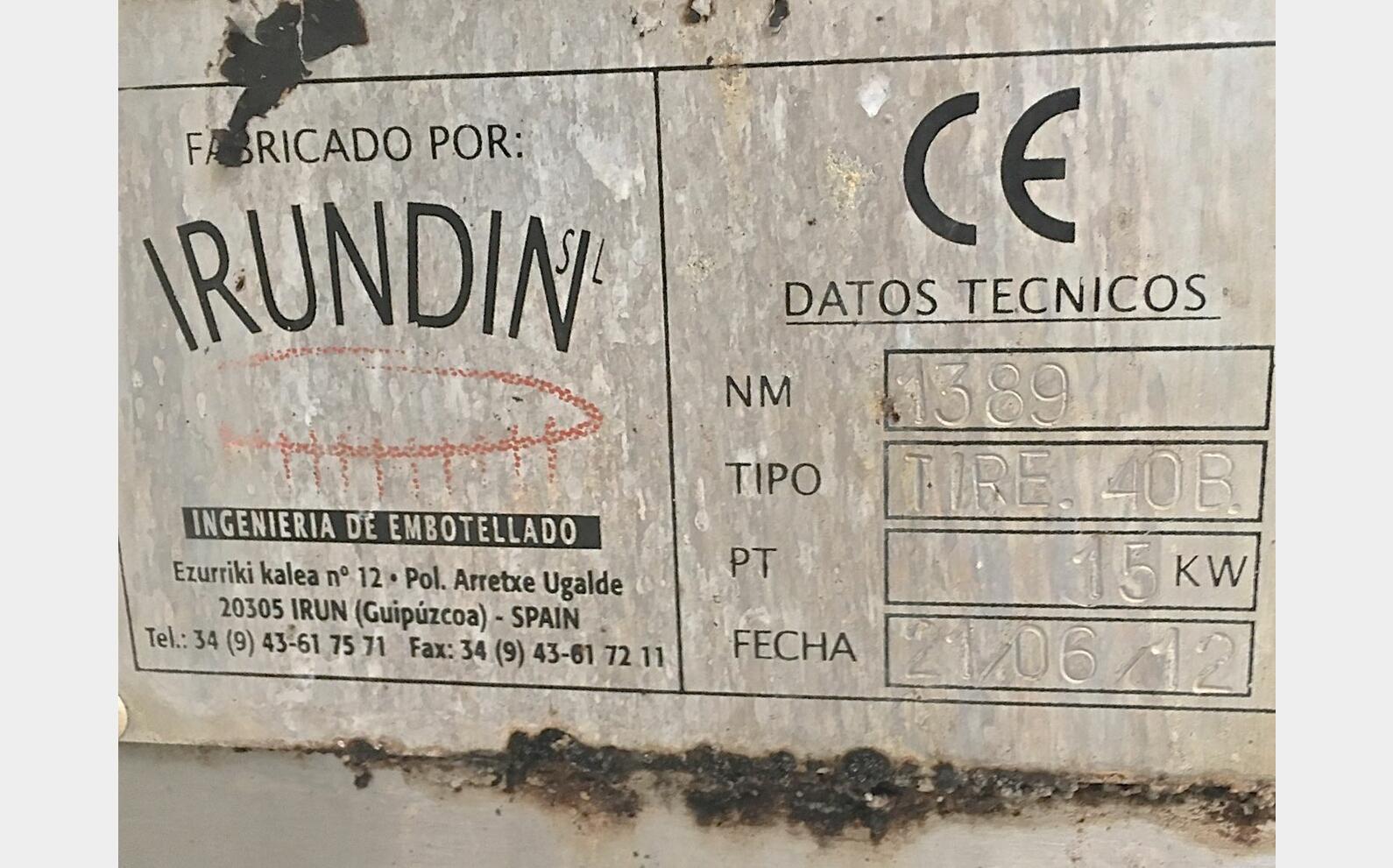 TRIBLOC Cadence : 8.000 Bt/h PERRIER / IRUNDIN / BERTOLASO