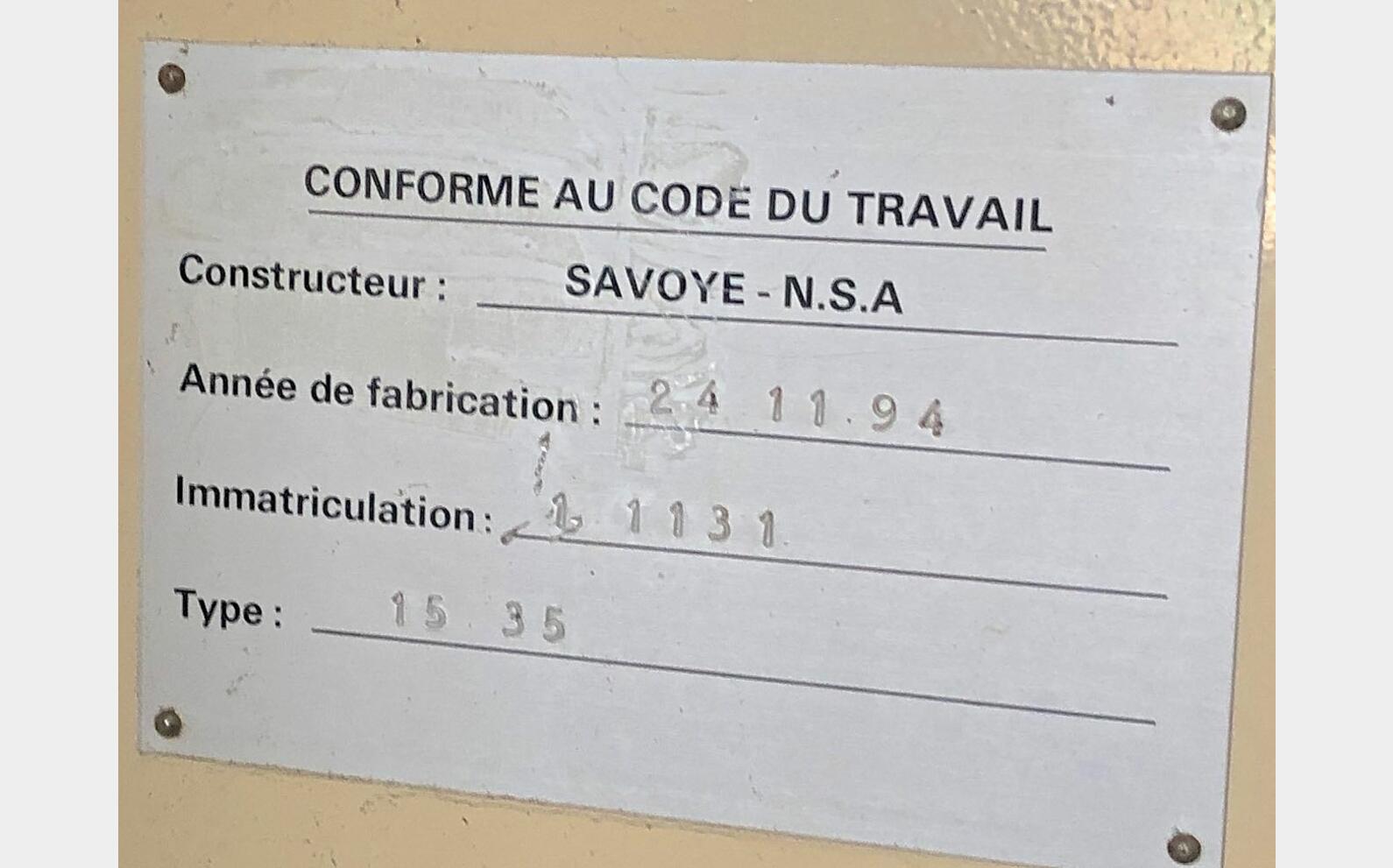 Form-packer SAVOYE
