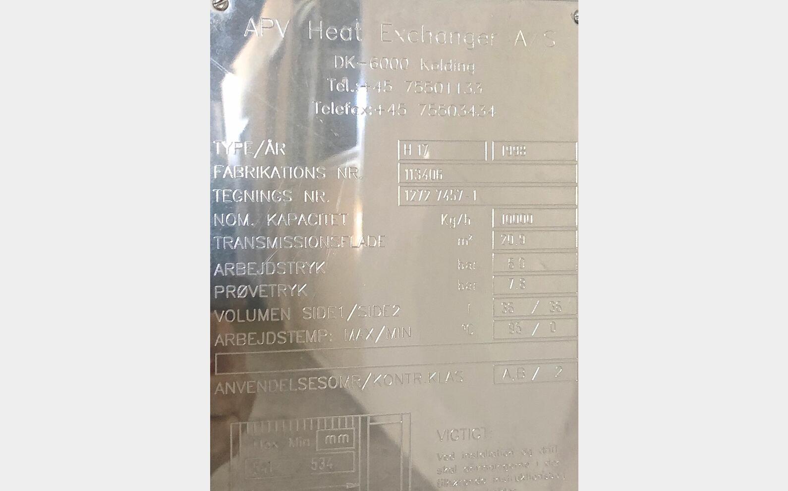 Echangeur &agrave; plaques APV SHO19