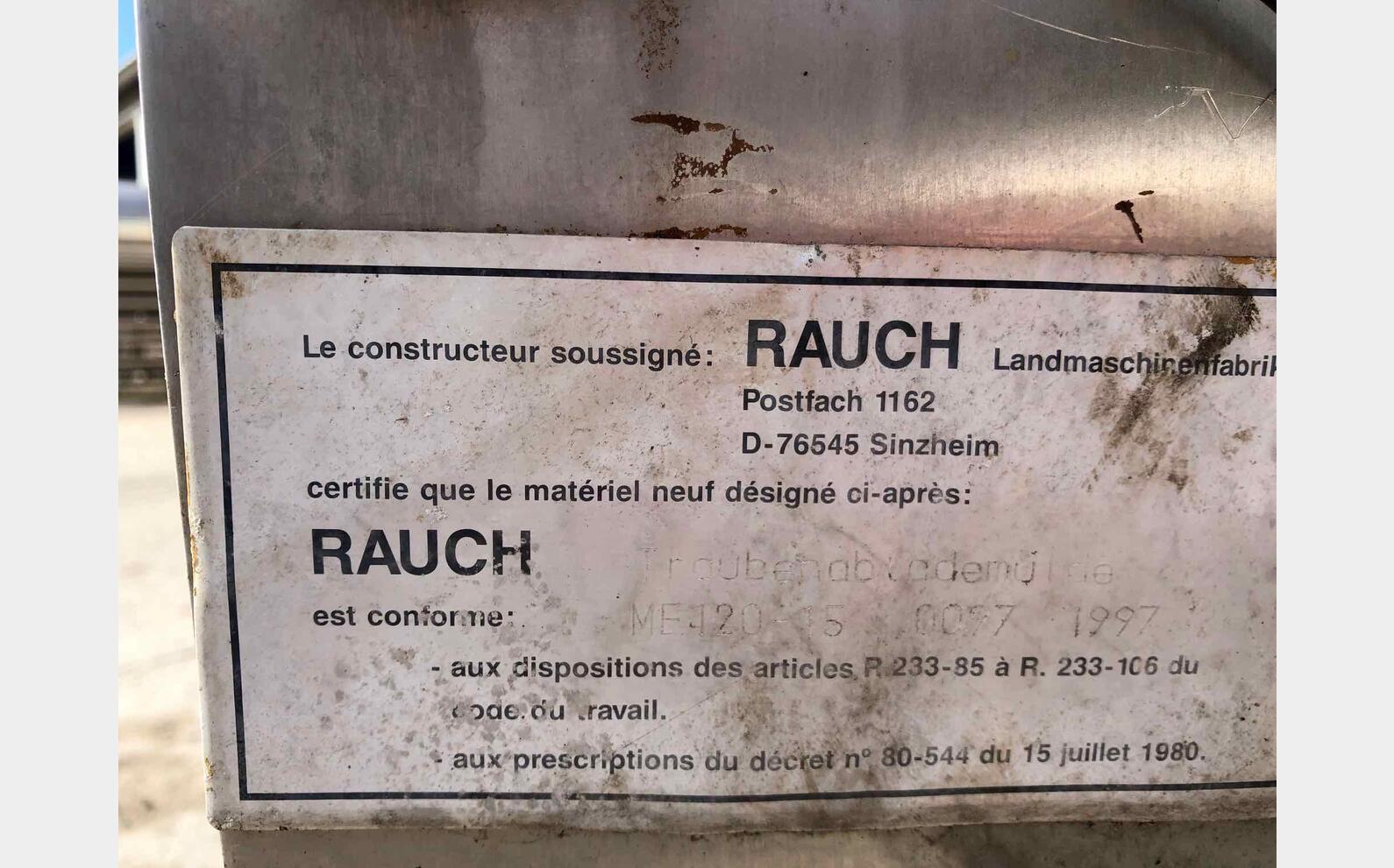 pompe &agrave; vendange RAUCH