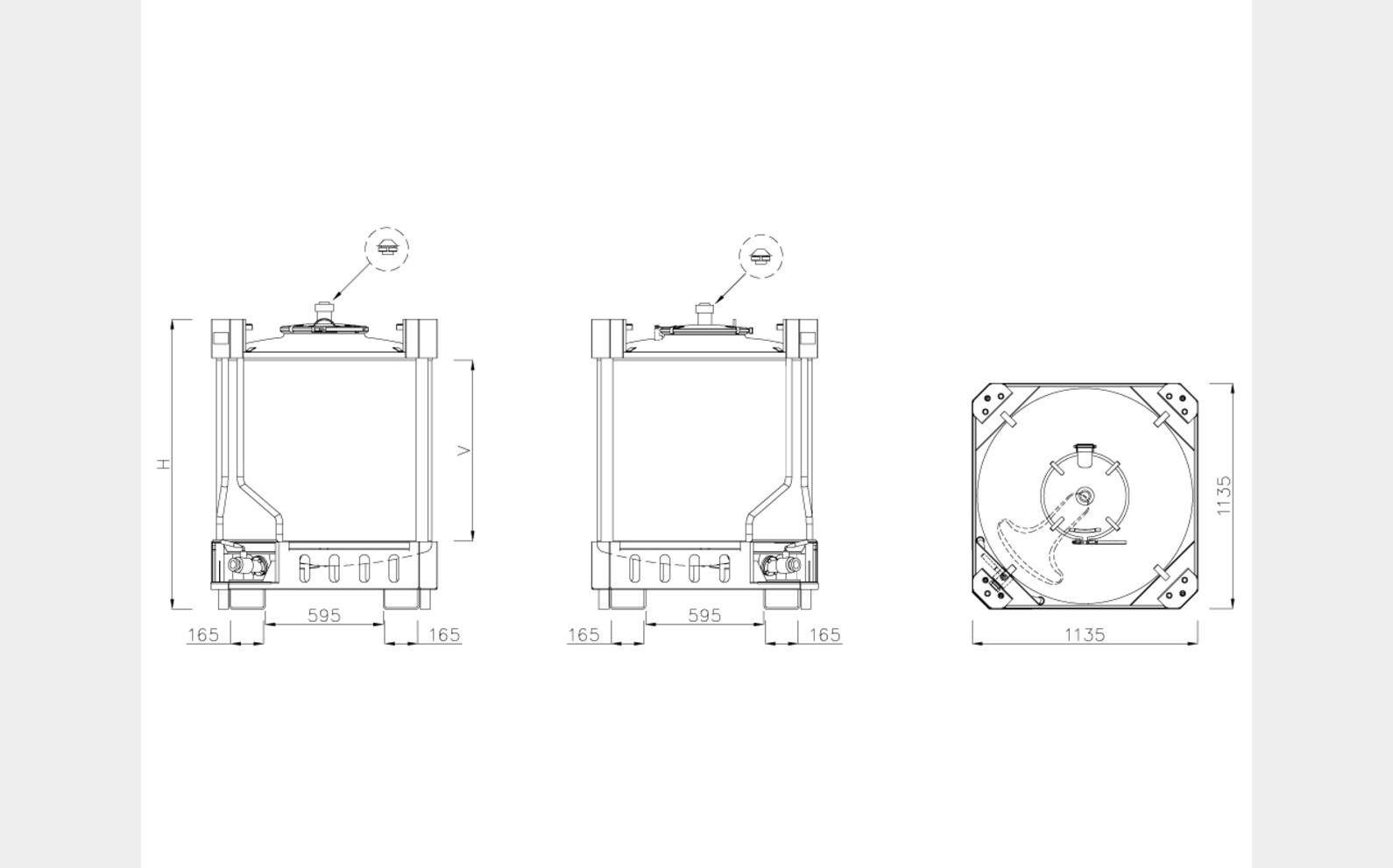 Conteneurs IBC - inox 304 ou 316 De 5 HL (500 litres) &agrave; 15,33 HL (1533 litres) ARSILAC