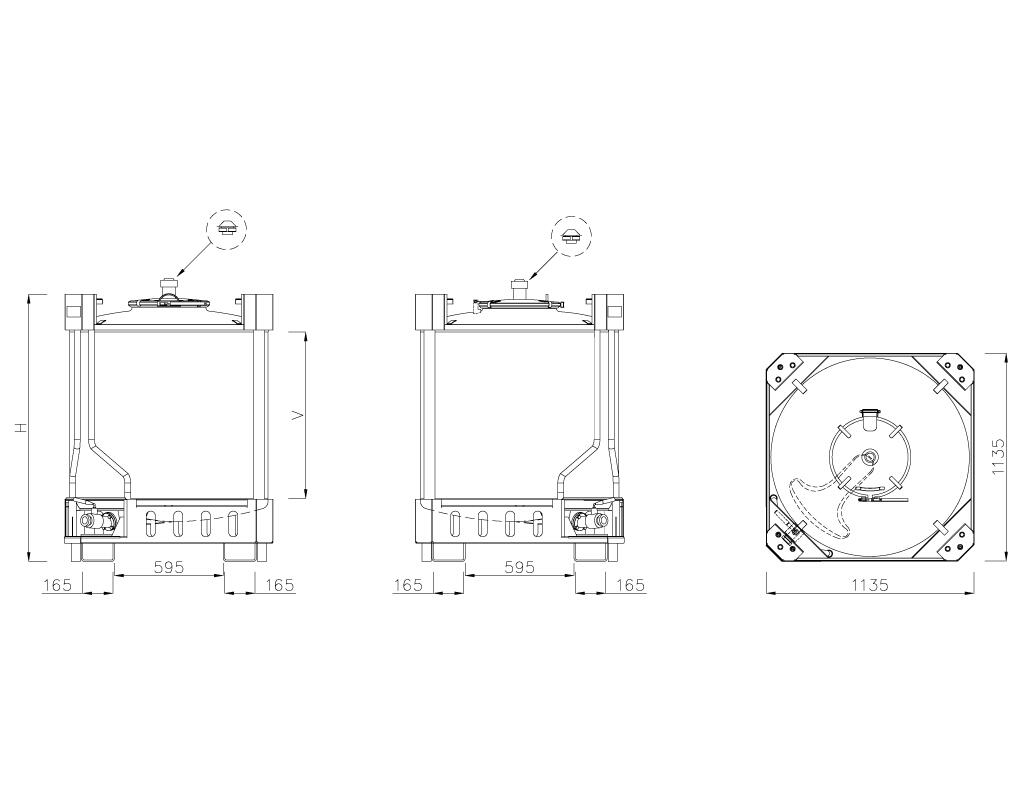 Conteneurs IBC - inox 304 ou 316 De 5 HL (500 litres) &agrave; 15,33 HL (1533 litres) ARSILAC