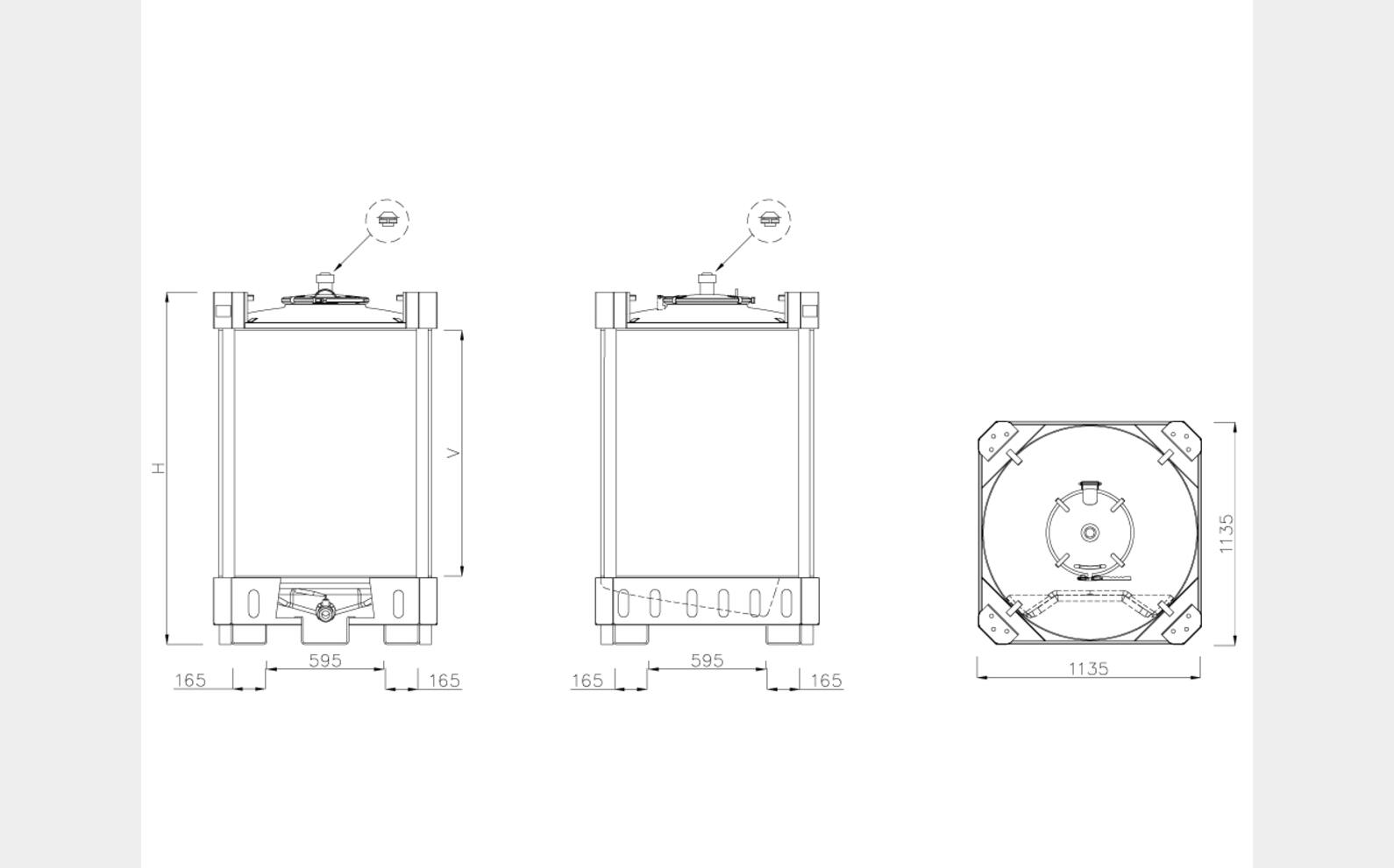 Conteneurs IBC - inox 304 ou 316 De 5 HL (500 litres) &agrave; 15,36 HL (1536 litres) ARSILAC