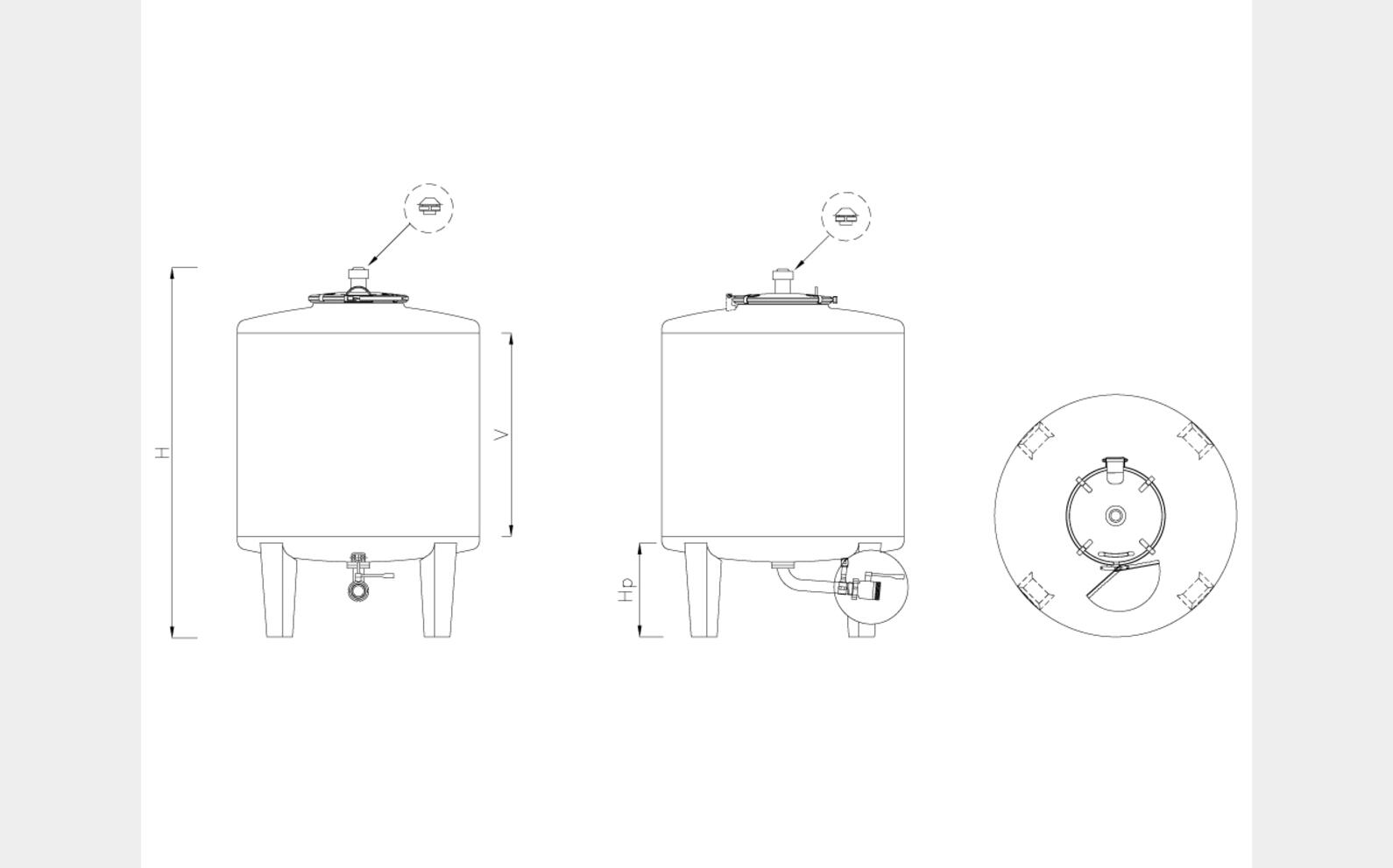  Stainless steel tanks - MTH From 5 HL (500 liters) to 20 HL (2000 liters) ARSILAC