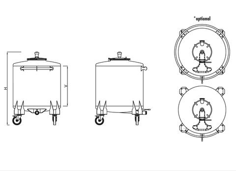 Cuves inox 304 - SCL De 7,32 HL (732 litres) &agrave; 15,28 HL (1528 litres) ARSILAC
