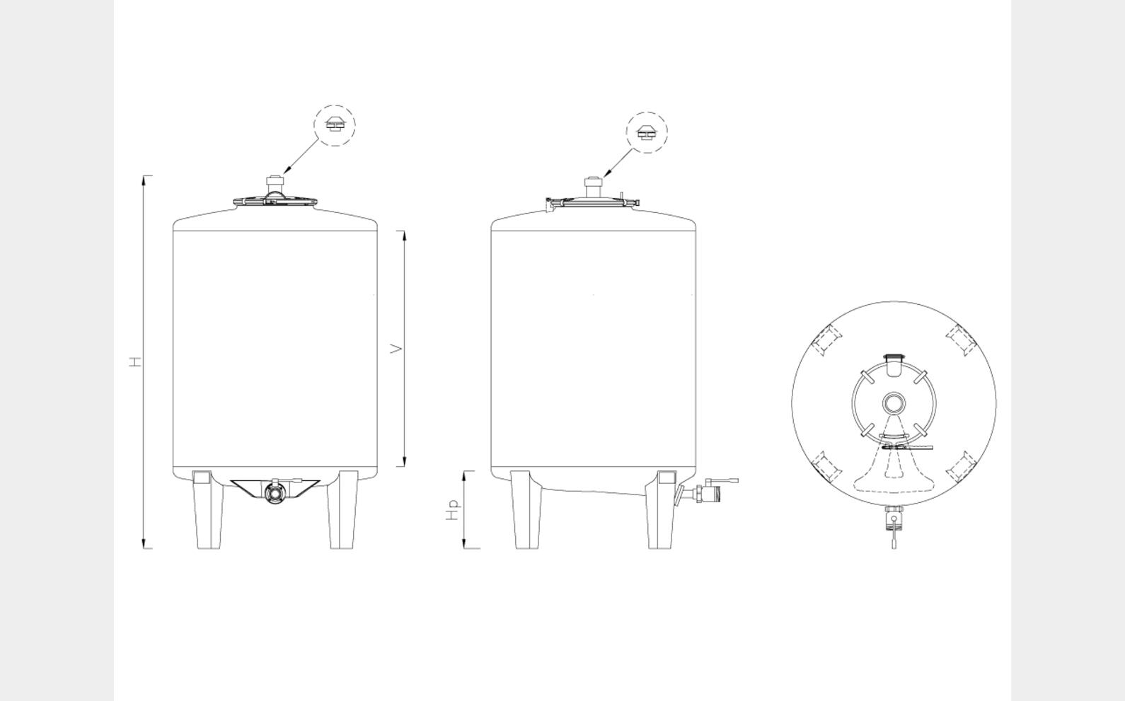 Cuves inox 304 ou 316 - MTL De 5 HL (500litres) &agrave; 20 HL (2000 litres) ARSILAC
