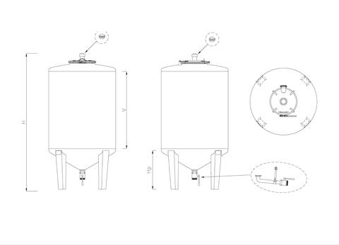  Stainless steel tanks - MTFC From 5 HL (500 liters) to 20 HL (2000 liters) ARSILAC