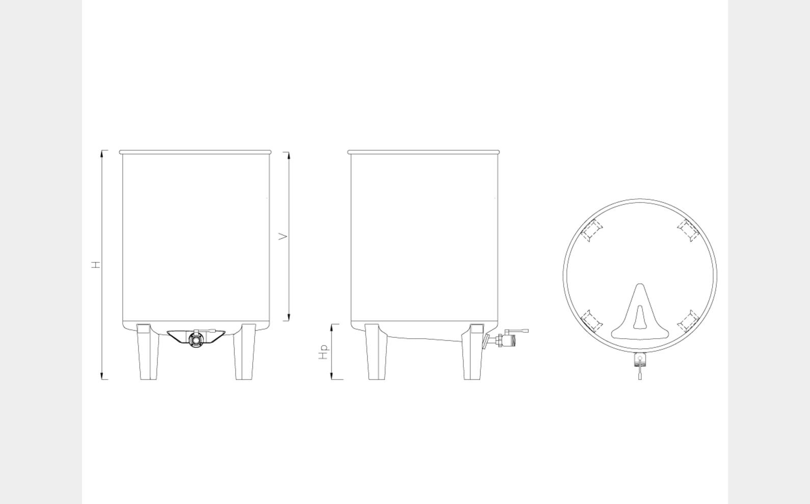Cuves inox 304 ou 316 - MTLA De 4,60 HL (460 litres) &agrave; 20 HL (2000 litres) ARSILAC