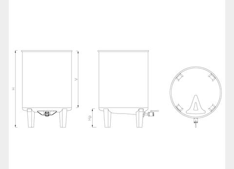 Cuves inox 304 ou 316 - MTLA De 4,60 HL (460 litres) &agrave; 20 HL (2000 litres) ARSILAC