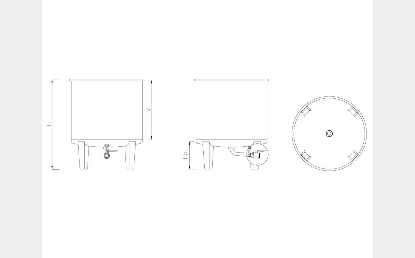 Stainless steel tanks - MTHA From 4.60 HL (460 liters) to 20 HL (2000 liters) ARSILAC