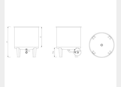 Stainless steel tanks - MTHA From 4.60 HL (460 liters) to 20 HL (2000 liters) ARSILAC