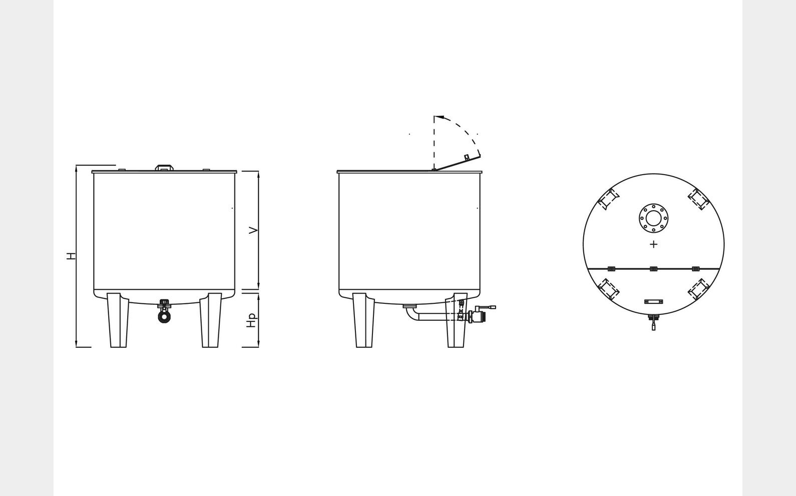 Cuves inox 304 ou 316 - MTHM De 4,60 HL (460 litres) &agrave; 20 HL (2000 litres) ARSILAC
