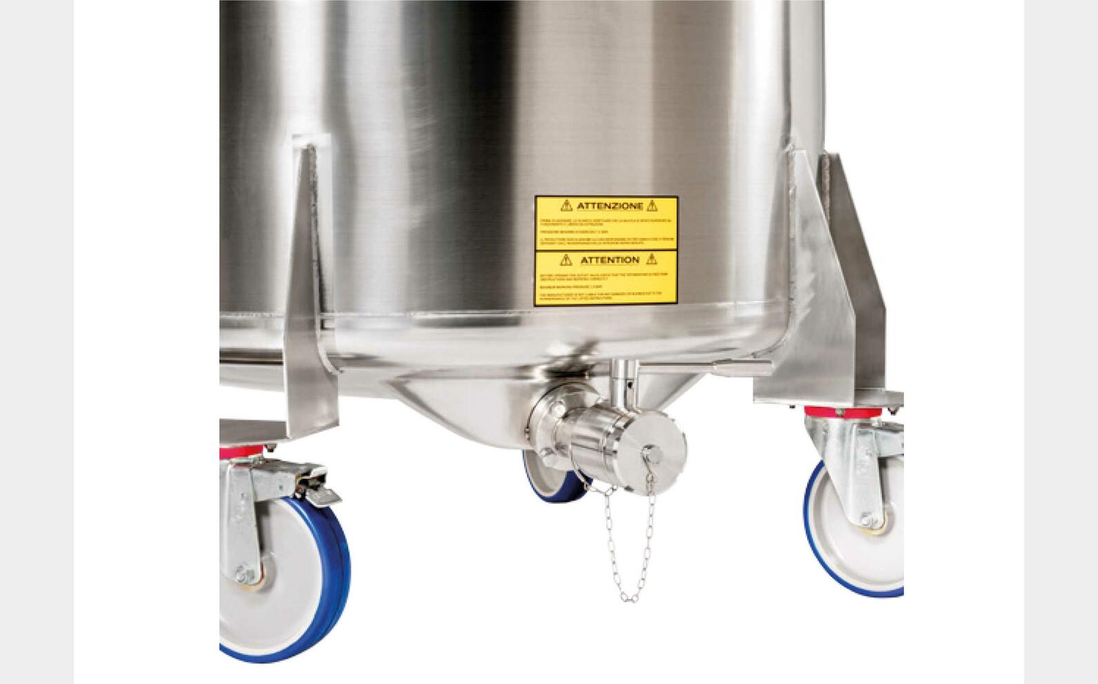 Stainless steel tanks 304 - SCL From 7.32 HL (732 liters) to 15.28 HL (1528 liters) ARSILAC