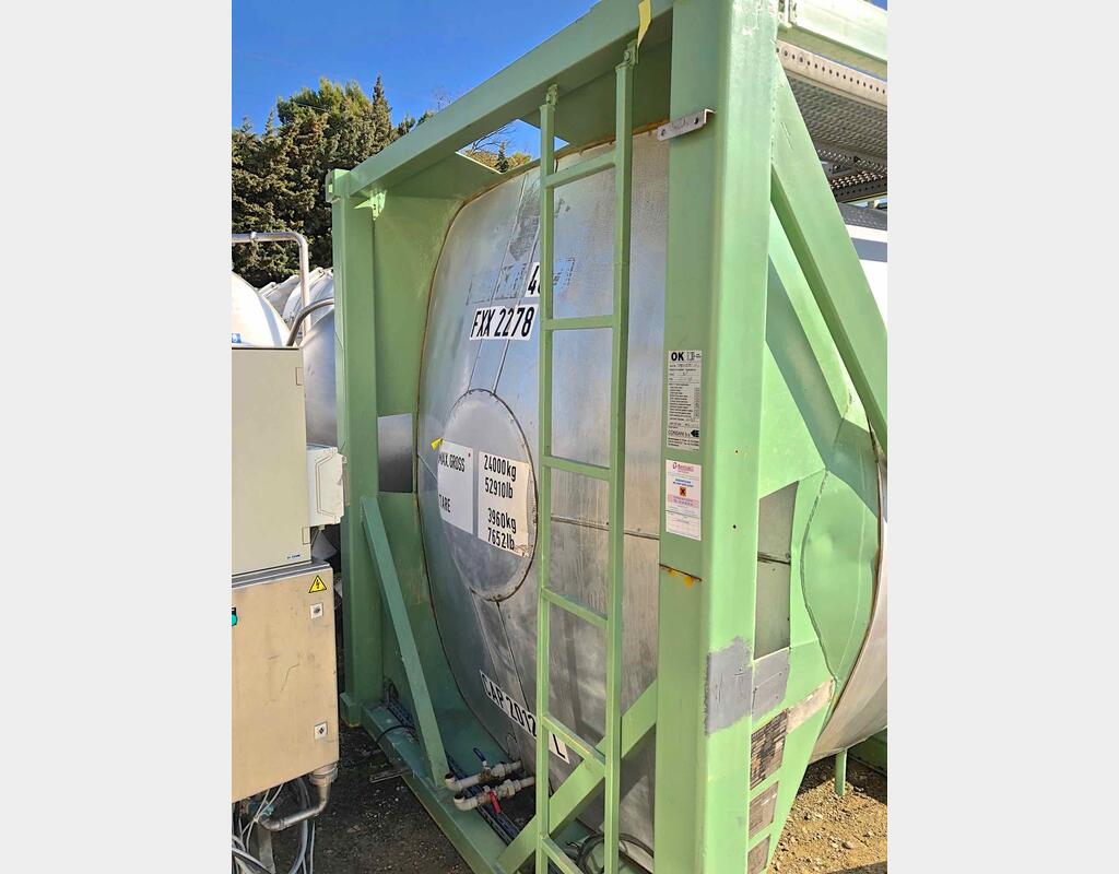 Conteneur inox 316 Ti - Volume : 20000 litres (200 hls)