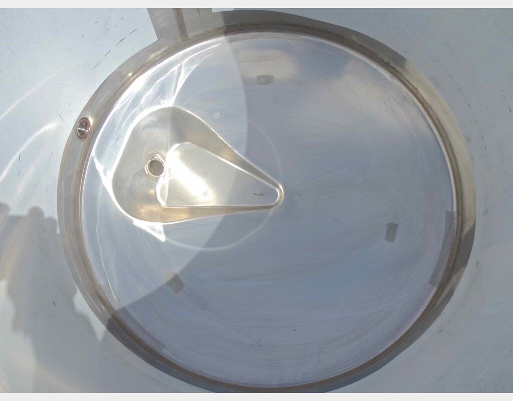 Cuve inox sur roue de 150 litres - fond bombé avec couvercle