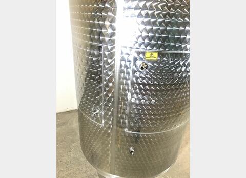 Cuve Inox fond conique chapeau flottant - sur pieds Capacité 1000 L