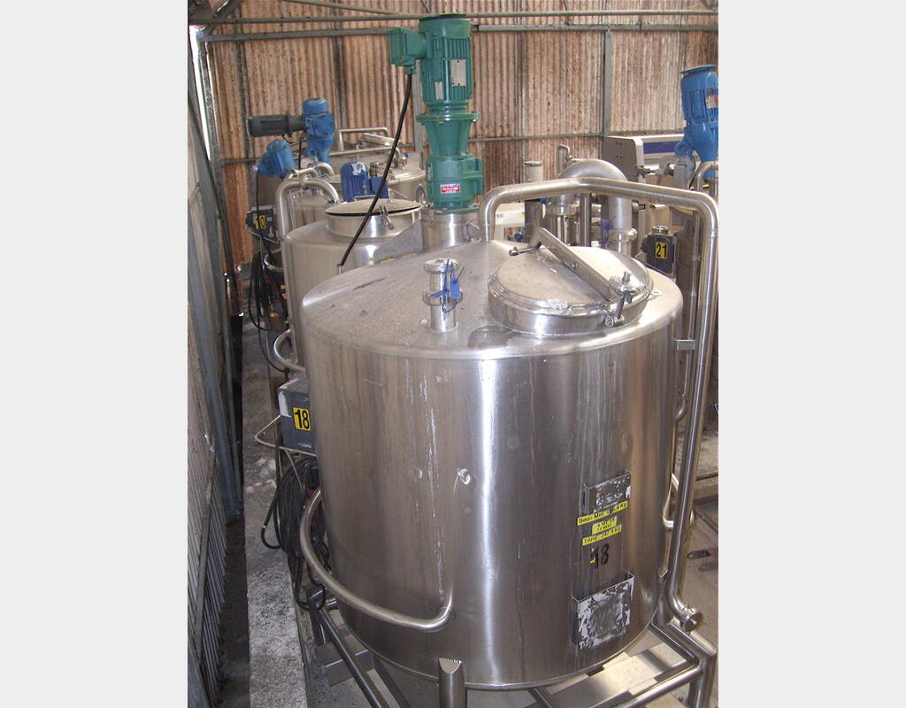 CUVE INOX AGITEE MOBILE - 1000 LITRES INOX 316L